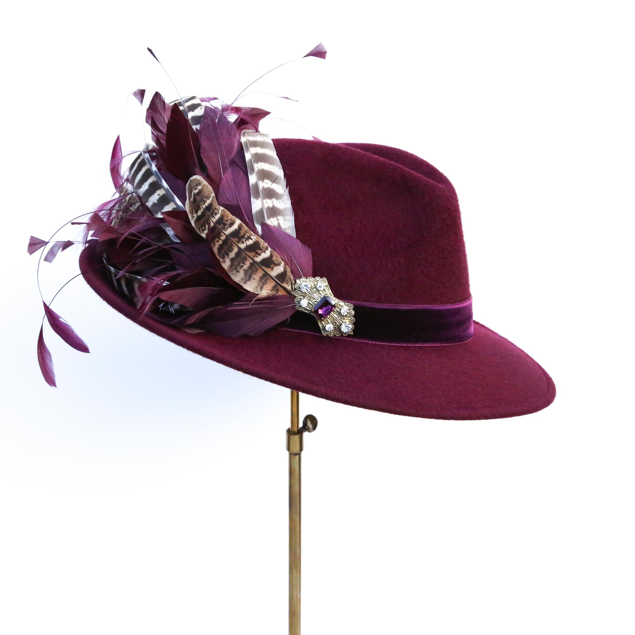 Plum Pheasant Trilby