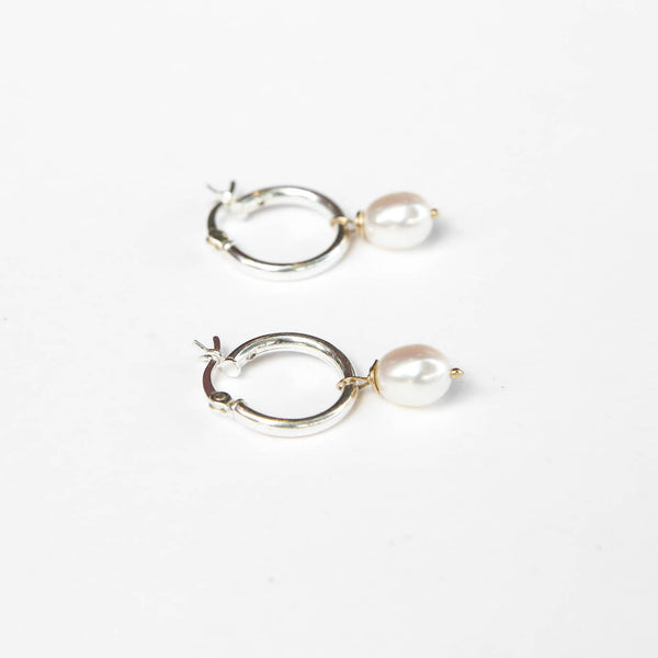 Chunky Pearl Hoops